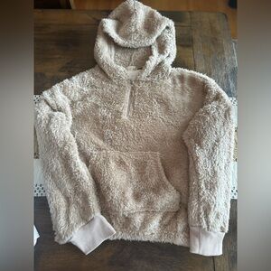 NWT Cozy Tan Fleece Hoodie